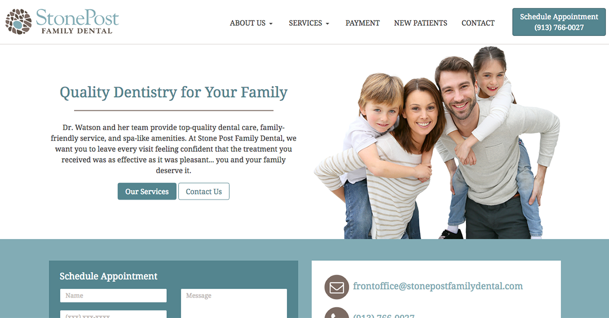Stone Post Family Dental New Website